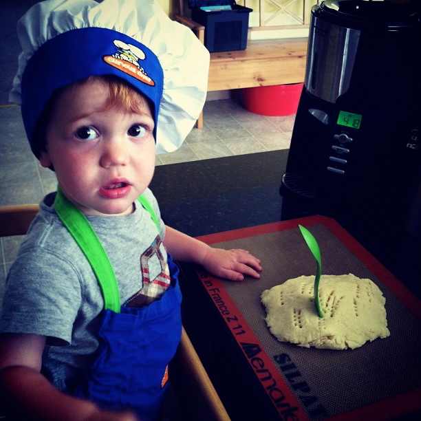 My grandson, the chef.